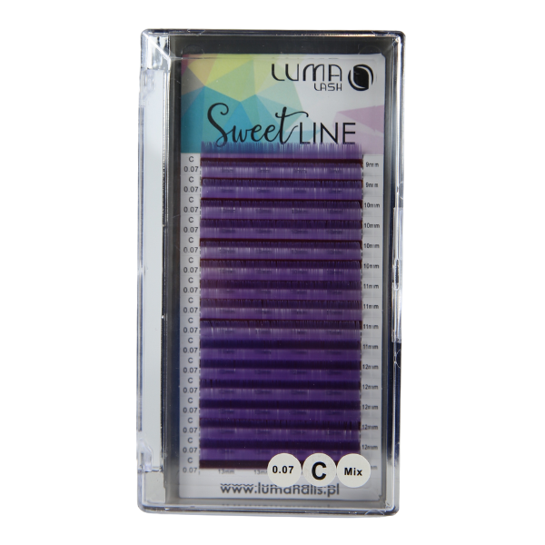 Rzęsy kolorowe linia SWEET  0,07m skręt C LUMA Lash