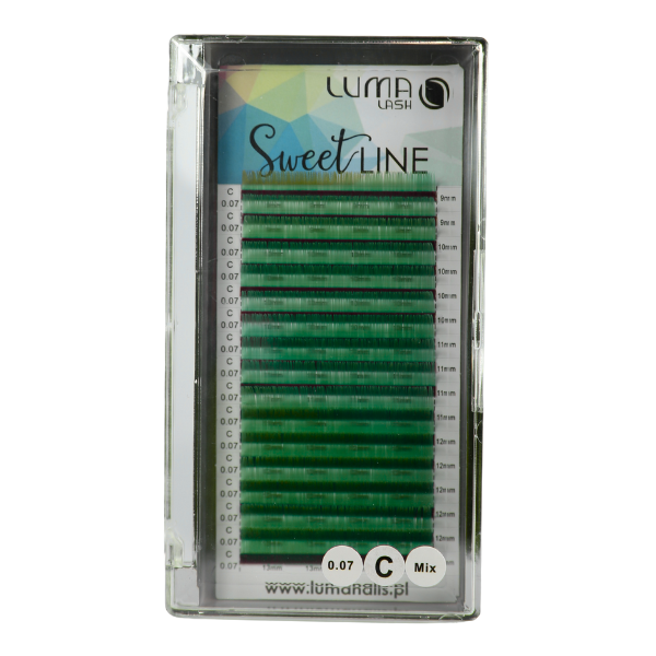 Rzęsy kolorowe linia SWEET  0,07m skręt C LUMA Lash