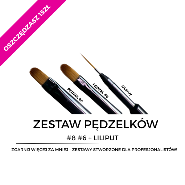 Zestaw pędzli  Basic by Luma #6 + #8 + liliput