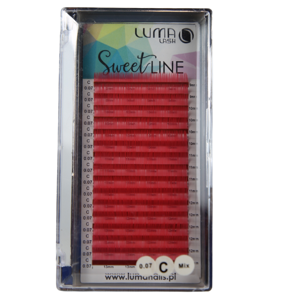 Rzęsy kolorowe linia SWEET  0,07m skręt C LUMA Lash