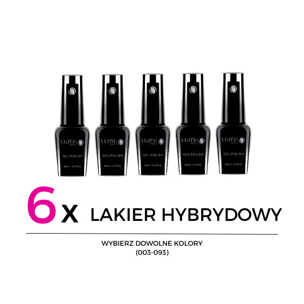 6 x DOWOLNY LAKIER HYBRYDOWY 8ML