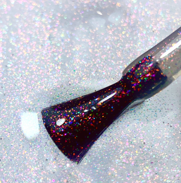 GRINCH Top No Wipe 8ml Top hybrydowy z drobinką Luma Nails