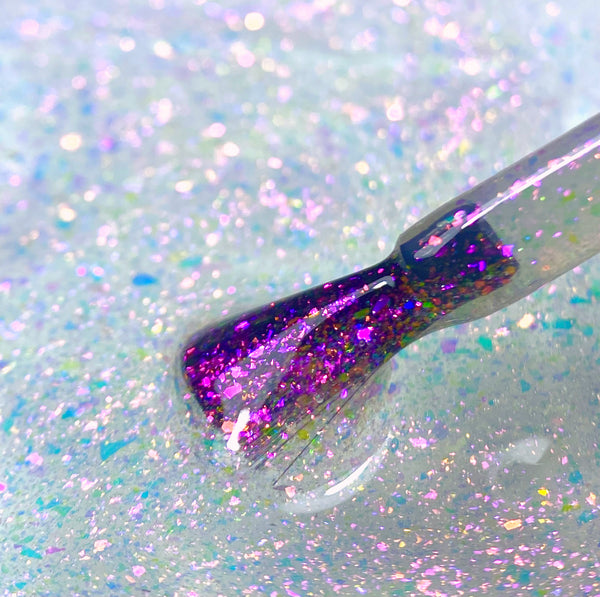 LUMO Top No Wipe 8ml Top hybrydowy z drobinkami LUMA Nails